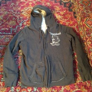 Disney Parks Gray Zip Up Sweatshirt Size Medium